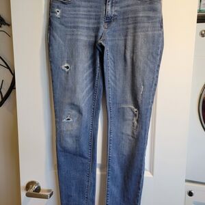 White House Black Market Ripped Skinny Jeans - Light Blue Size 8
